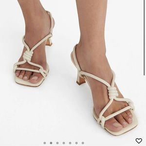Anine Bing Valentina Sandals in Ivory 38
